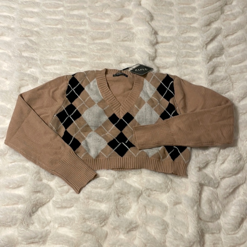 Zaful V-Neck Cropped Sweater